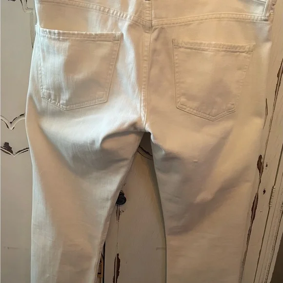 Citizens Of Humanity White Cropped Boyfriend Jeans - Picture 3 of 6